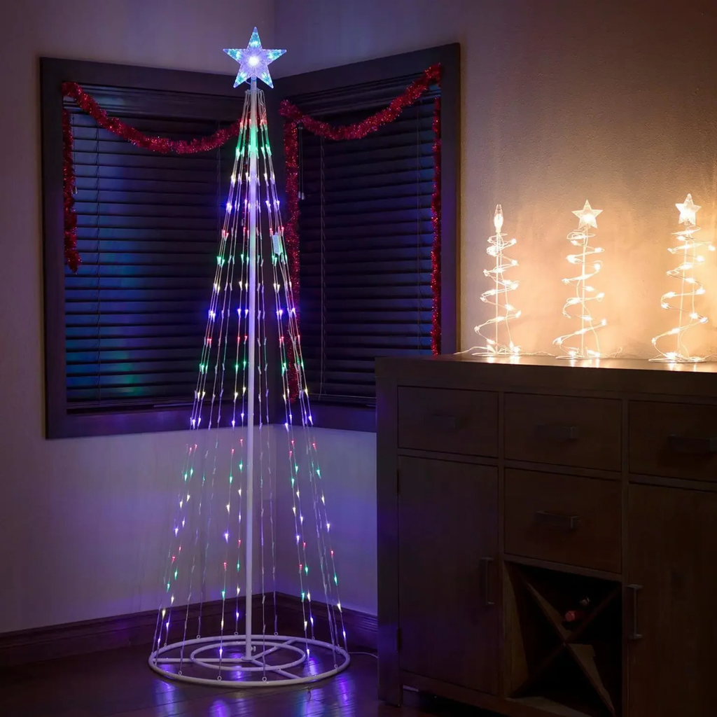 Arbol De Navidad Led Con Luces Integradas Plegable Estrella