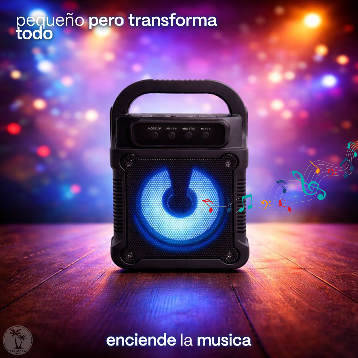 Cabinas De Sonido Parlante Fm Bluetooth Parlante Portatil 3' Negro 5
