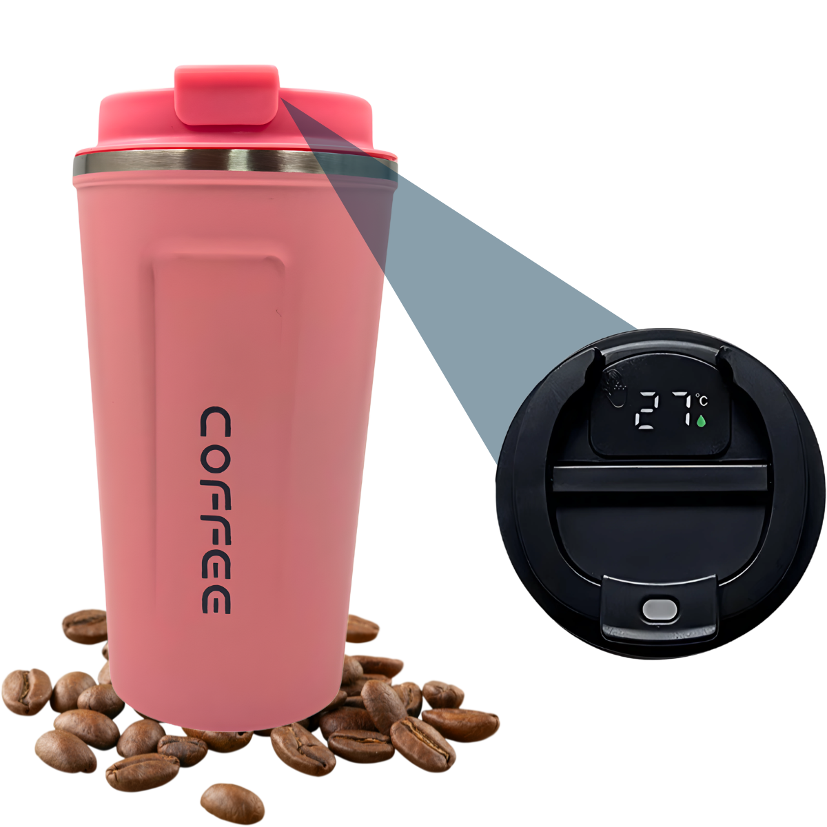 Vaso Con Tapa Para Cafe Termo Termico Acero Agua Personal