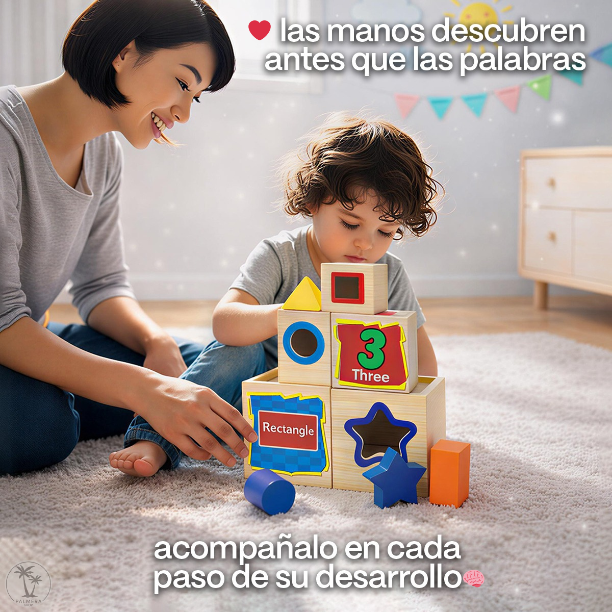 Juegos Didacticos Montessori Juguetes Para Encajar Cubo Aros