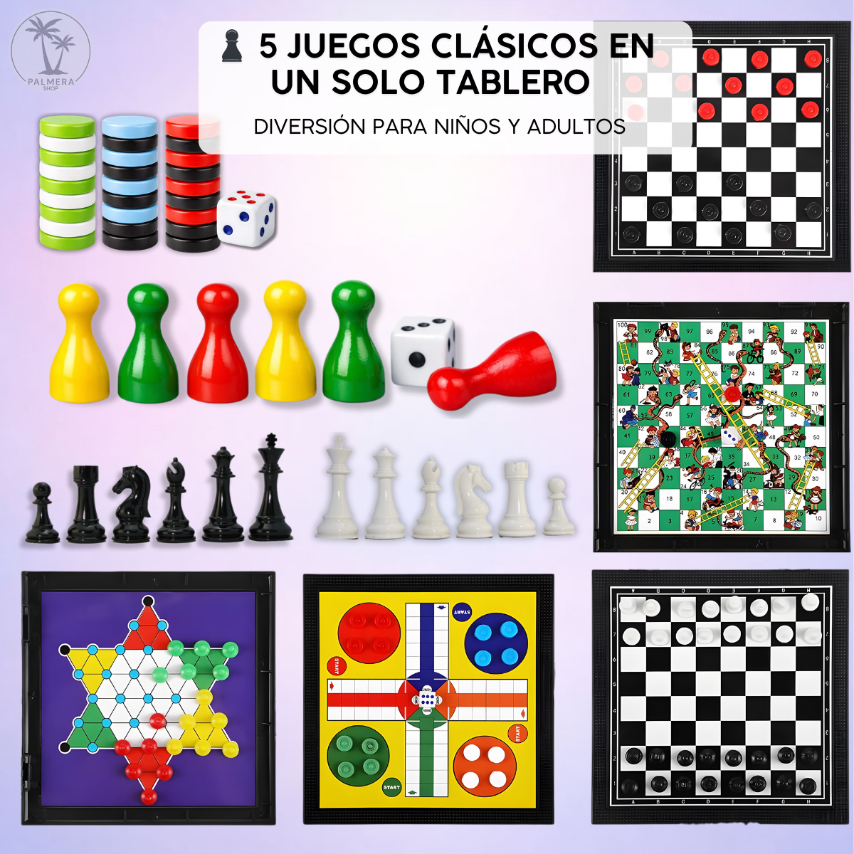 Mini Ajedrez Tablero Magnetico Juegos De Mesa Estrategia 5-1 Blanco