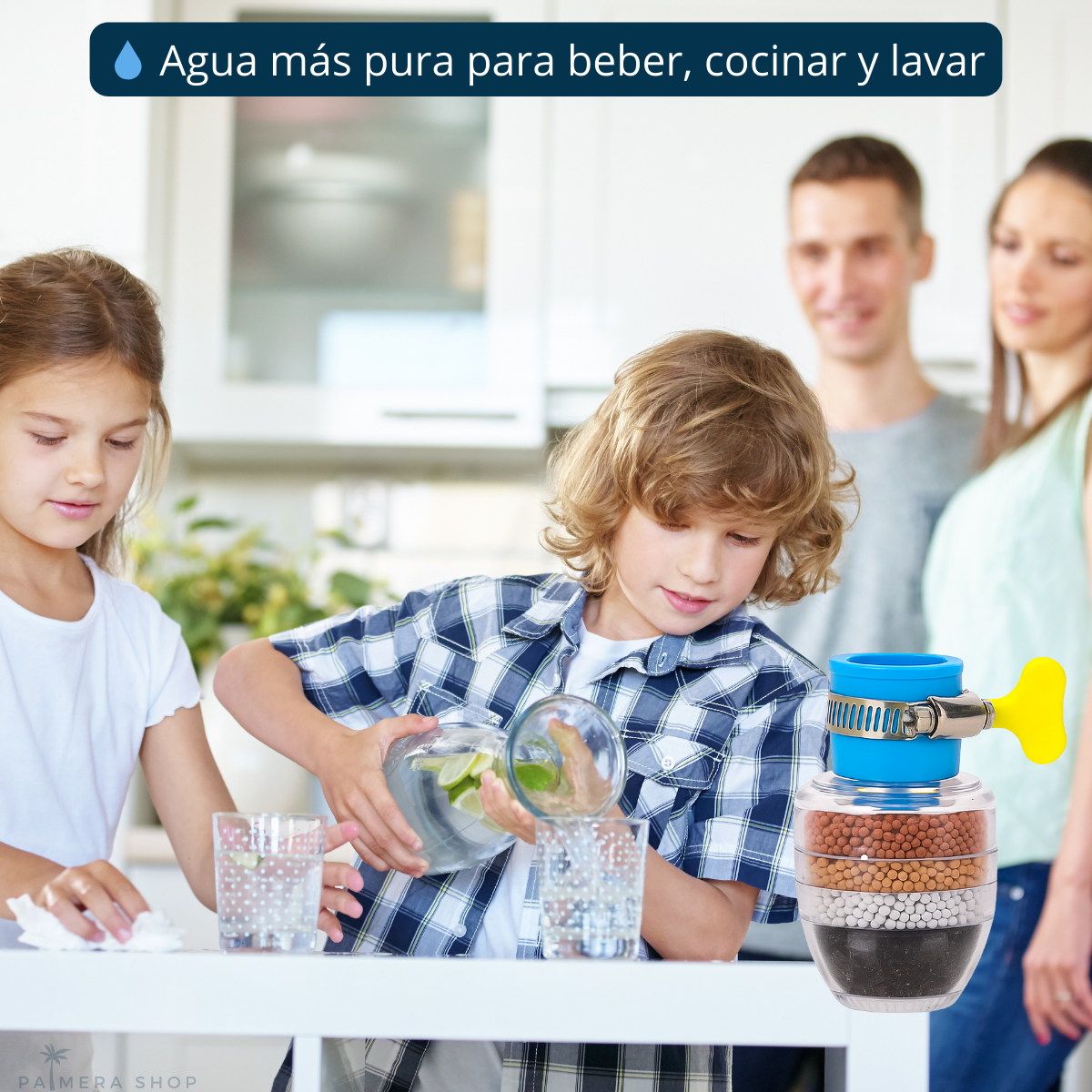 Filtros Agua Filtro De Agua Purificador Grifo Bioenergetico Filtro Para Llave Azul
