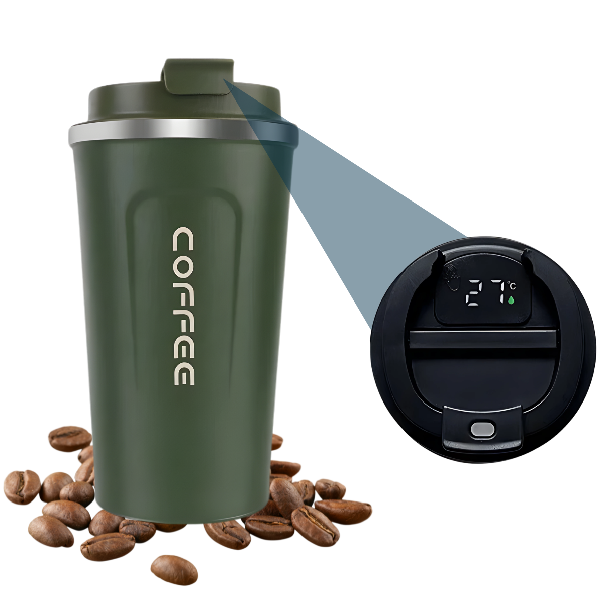 Vaso Con Tapa Para Cafe Termo Termico Acero Agua Personal