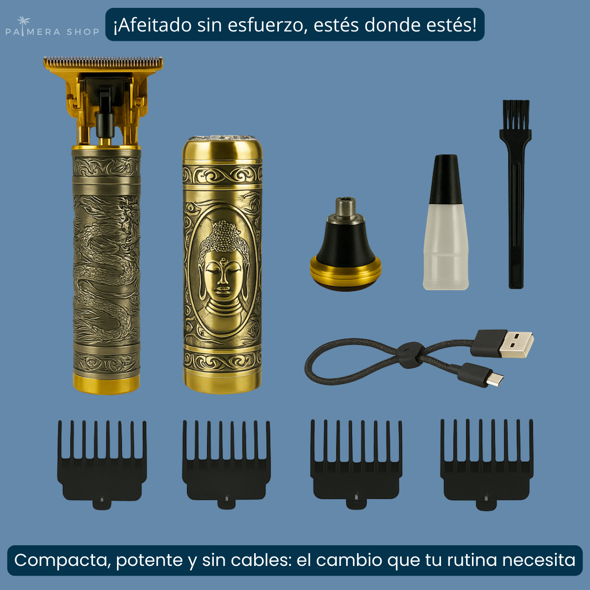 Maquina De Afeitar Hombre Inalambrica Afeitadoras Electricas Dorado 5