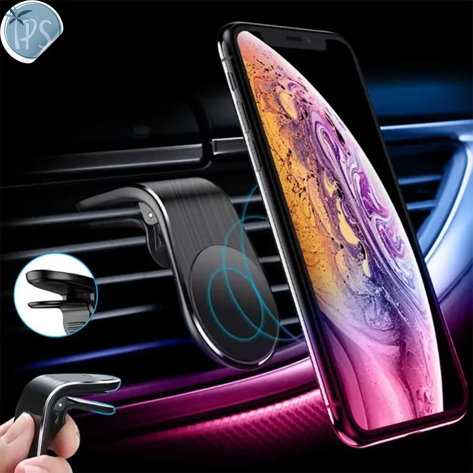 Soporte Iman Celular Carro Holders Bases Para Rejilla Aire
