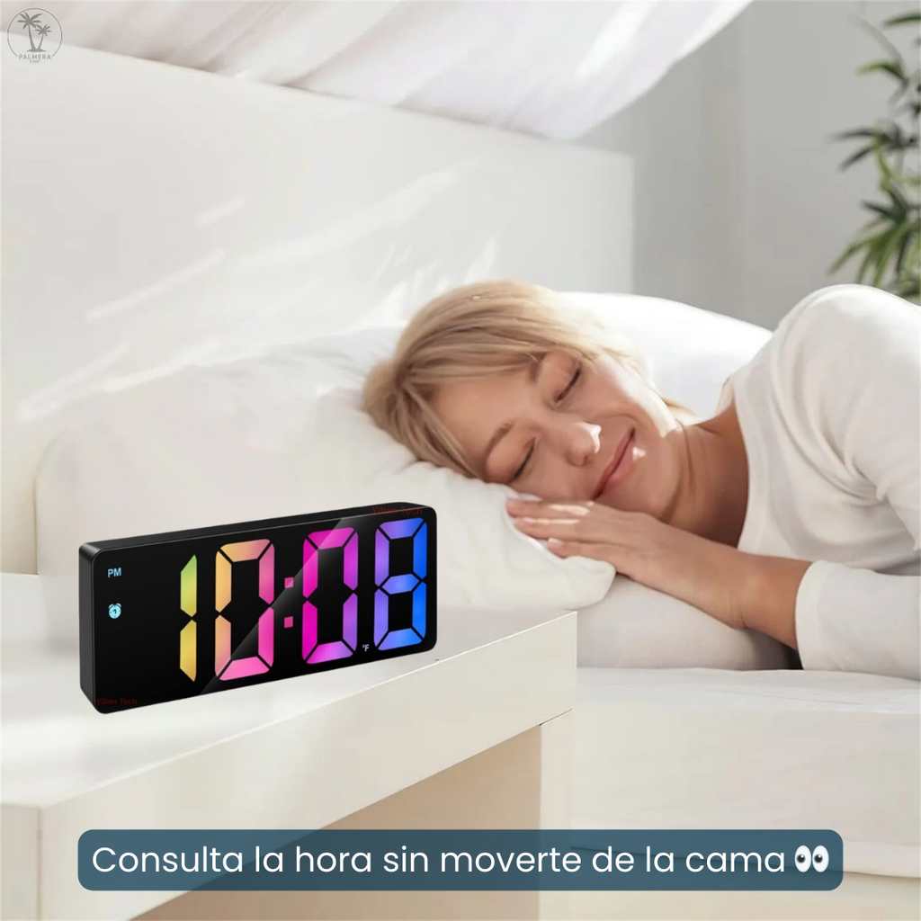 Reloj Despertador Digital De Mesa Despertadores Con Alarma Multicolor