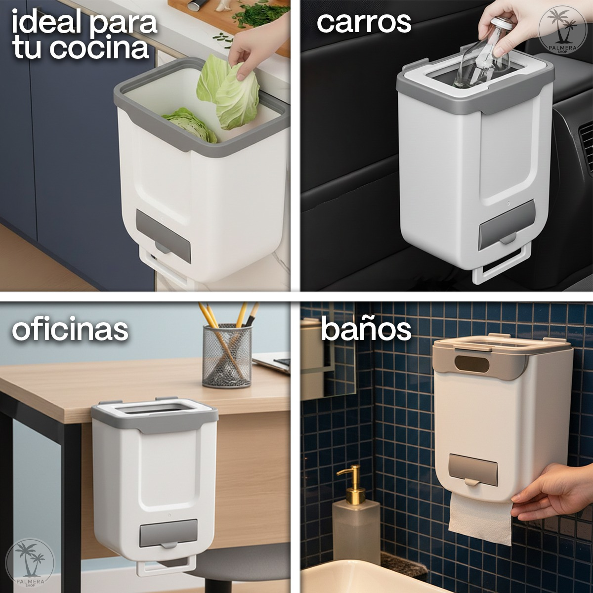 Caneca Basurero Bote Cocina Plegable Papelera Multiusos