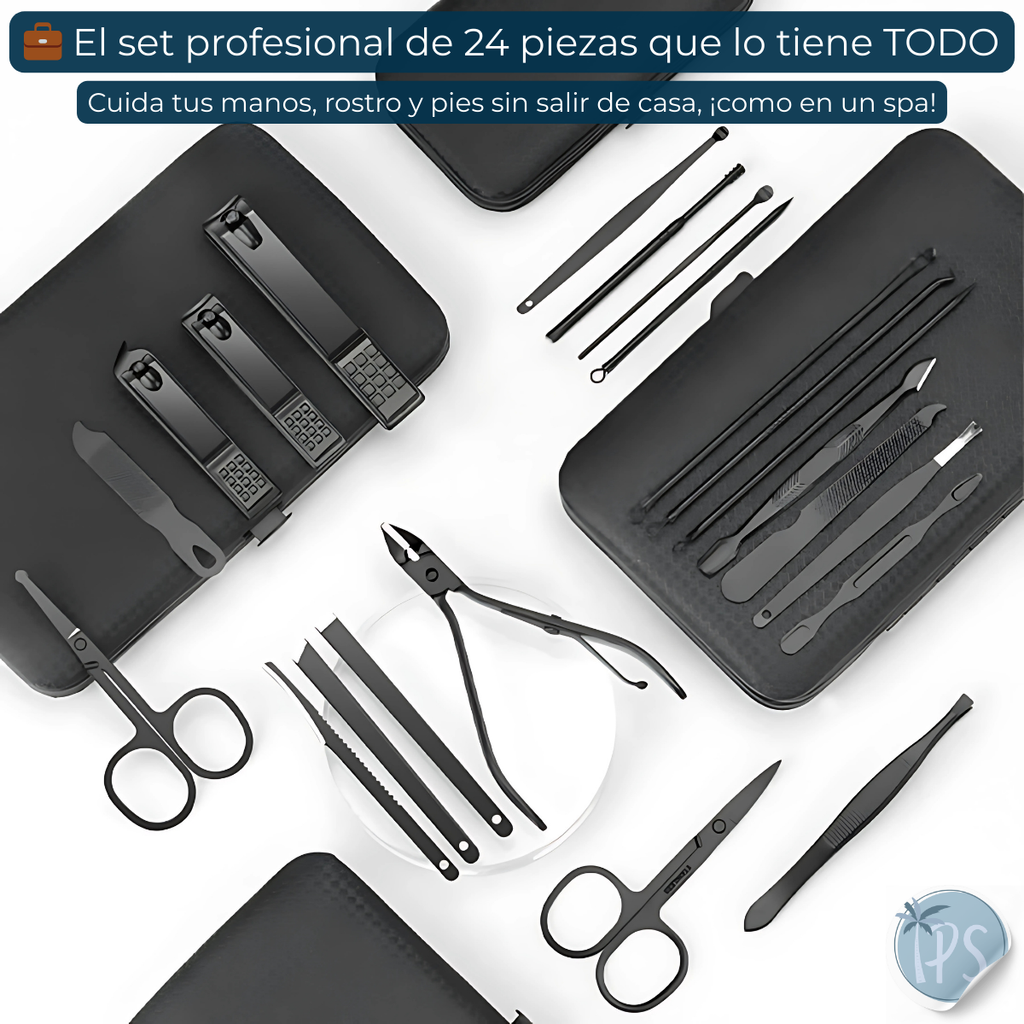 Kit Para Arreglo De Uñas Instrumentos Podologia Pedicure Kit Manicure Pedicure Negro
