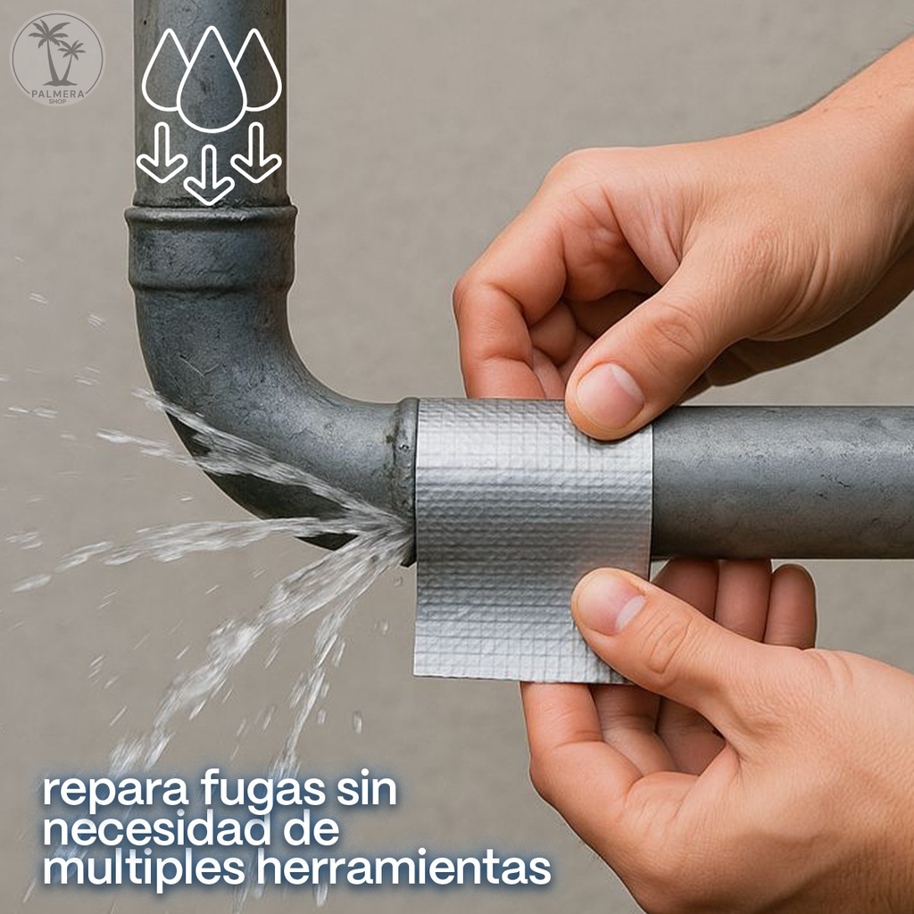 Cinta Adhesiva Tapa Reparar Gotera Impermeabilizante 5cm 10m