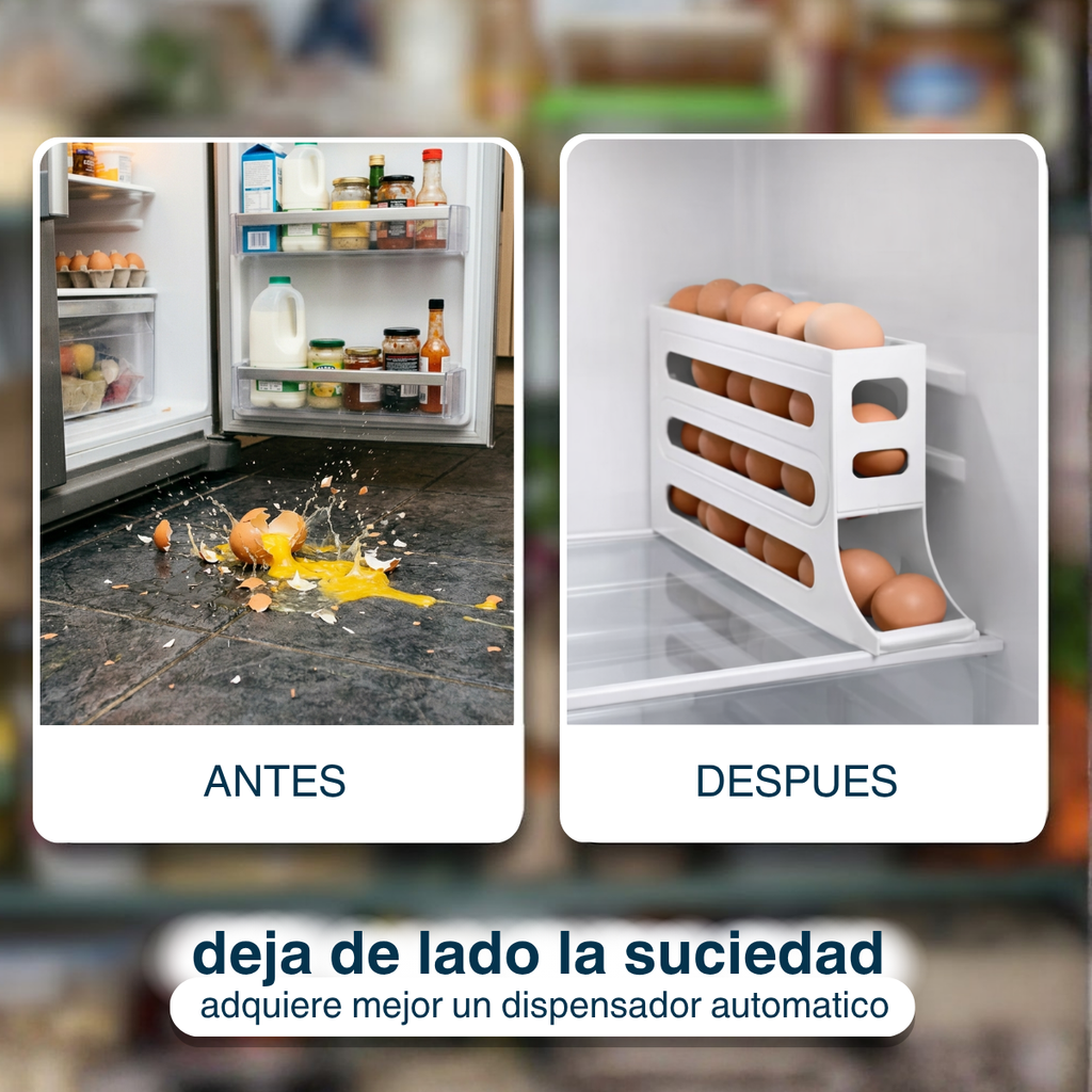 Huevera Organizador Cubeta Dispensador Porta Huevo Plastico