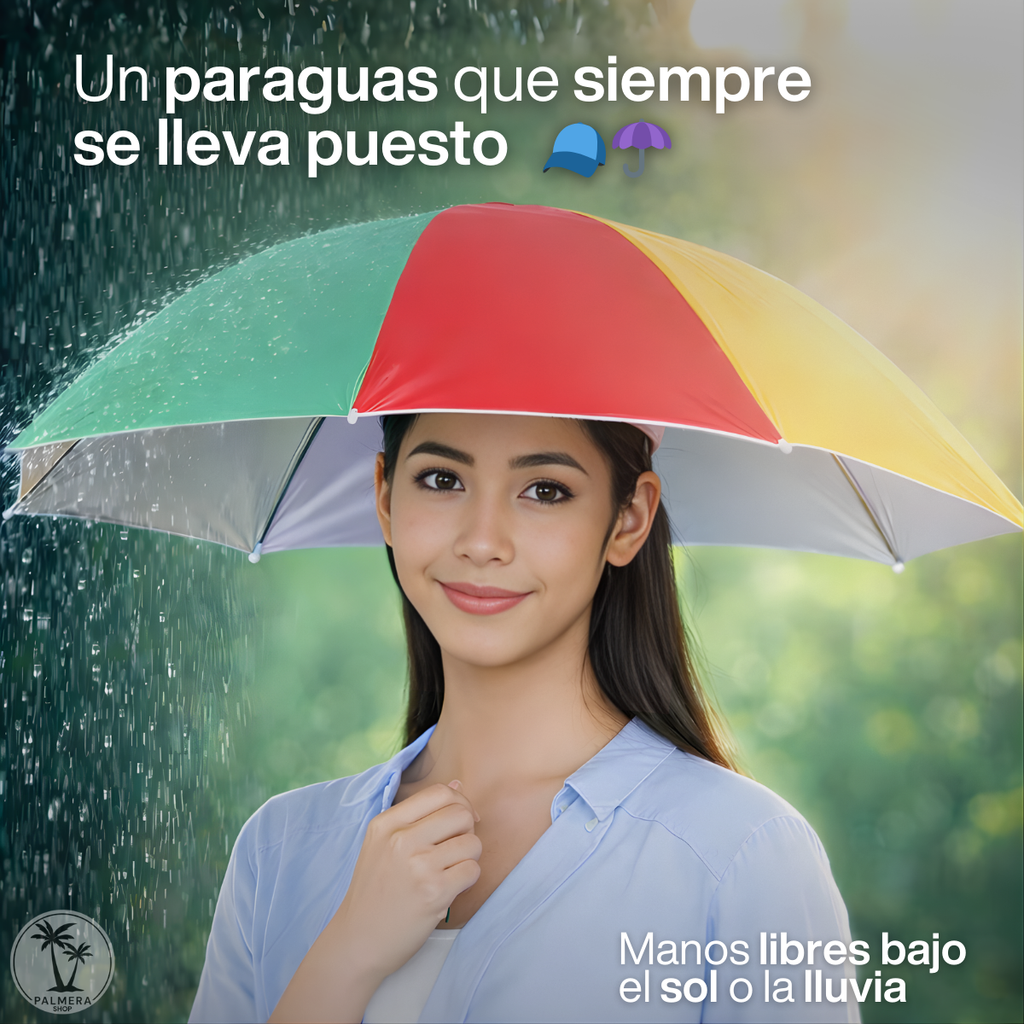 Sombrillas Para Cabeza La Cara El Sol Mini Paraguas Plegable Multicolor Sombrero