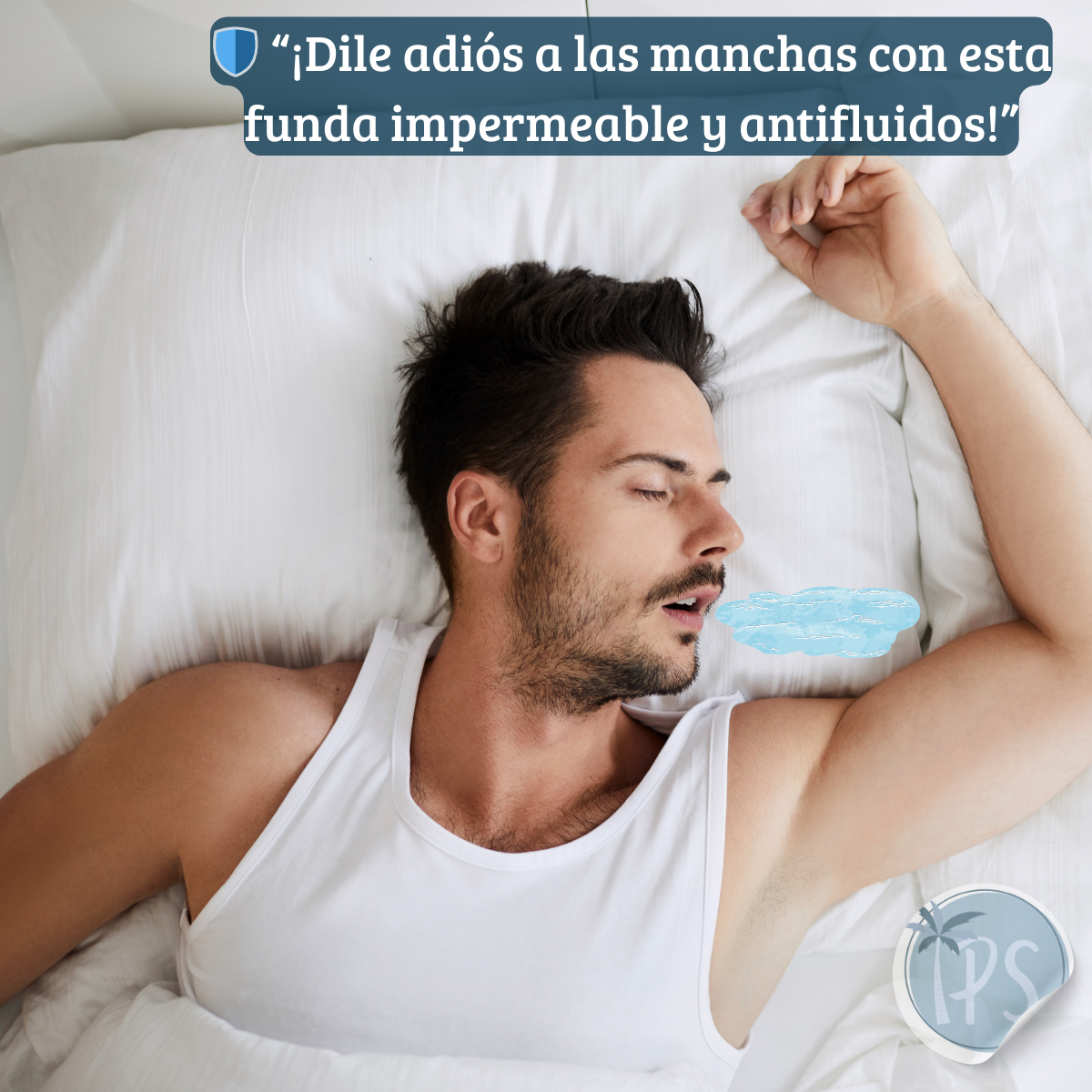 Funda Protector Impermeable Forro Para Almohadas Antifluidos Blanco Liso