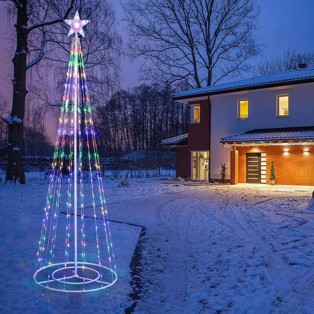 Arbol De Navidad Led Con Luces Integradas Plegable Estrella