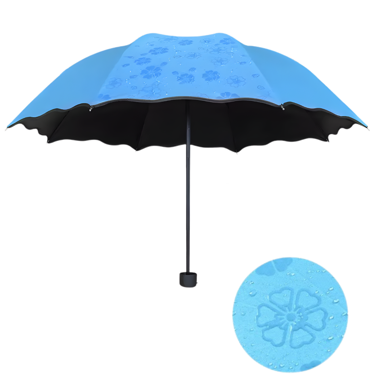 Paraguas Plegable Sombrillas Mujer Pequeña Con Proteccion Uv Morado