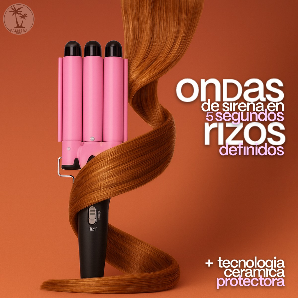 Pinza Rizadora De Cabello Waflera Rizador Sirena Ondulador