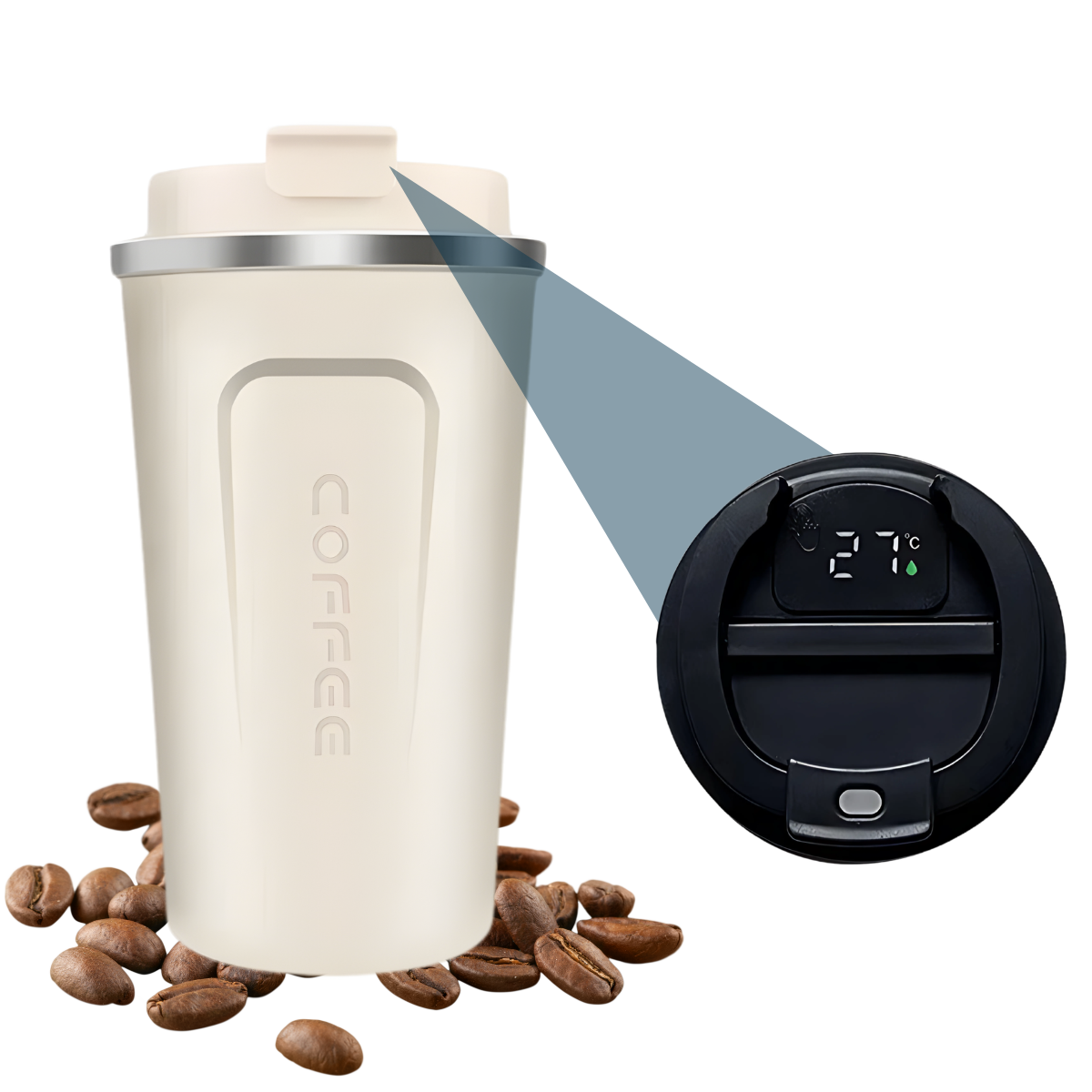 Vaso Con Tapa Para Cafe Termo Termico Acero Agua Personal