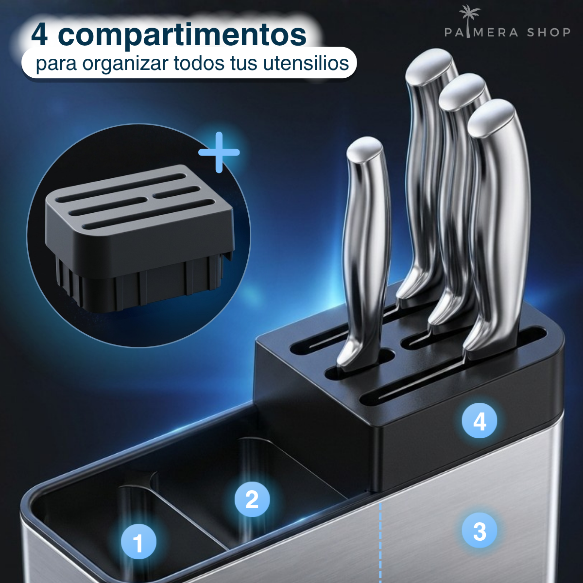 Organizador De Cubiertos Porta Cubiertero Escurridor Cajon