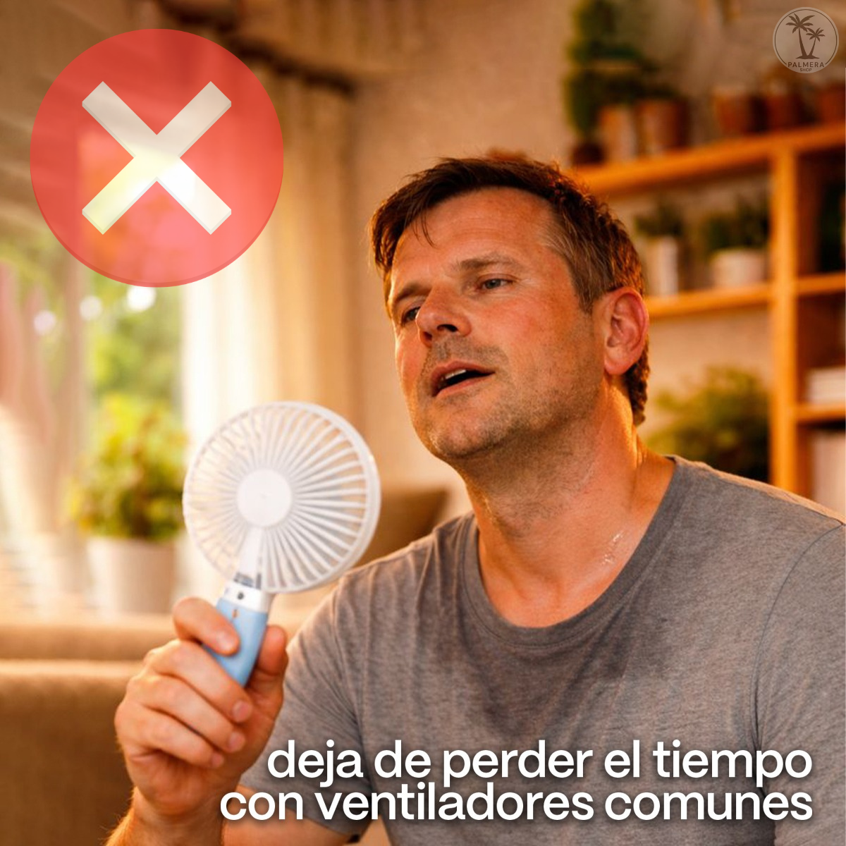 Mini Ventilador Portatil De Cuello Recargable Mano Portable Blanco
