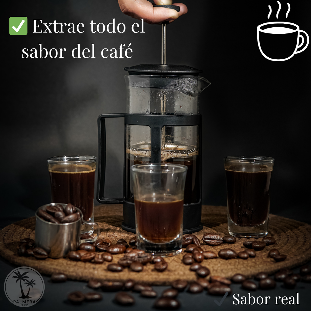 Prensa Francesa Cafe Cafetera En Vidrio Borosilicato 600ml
