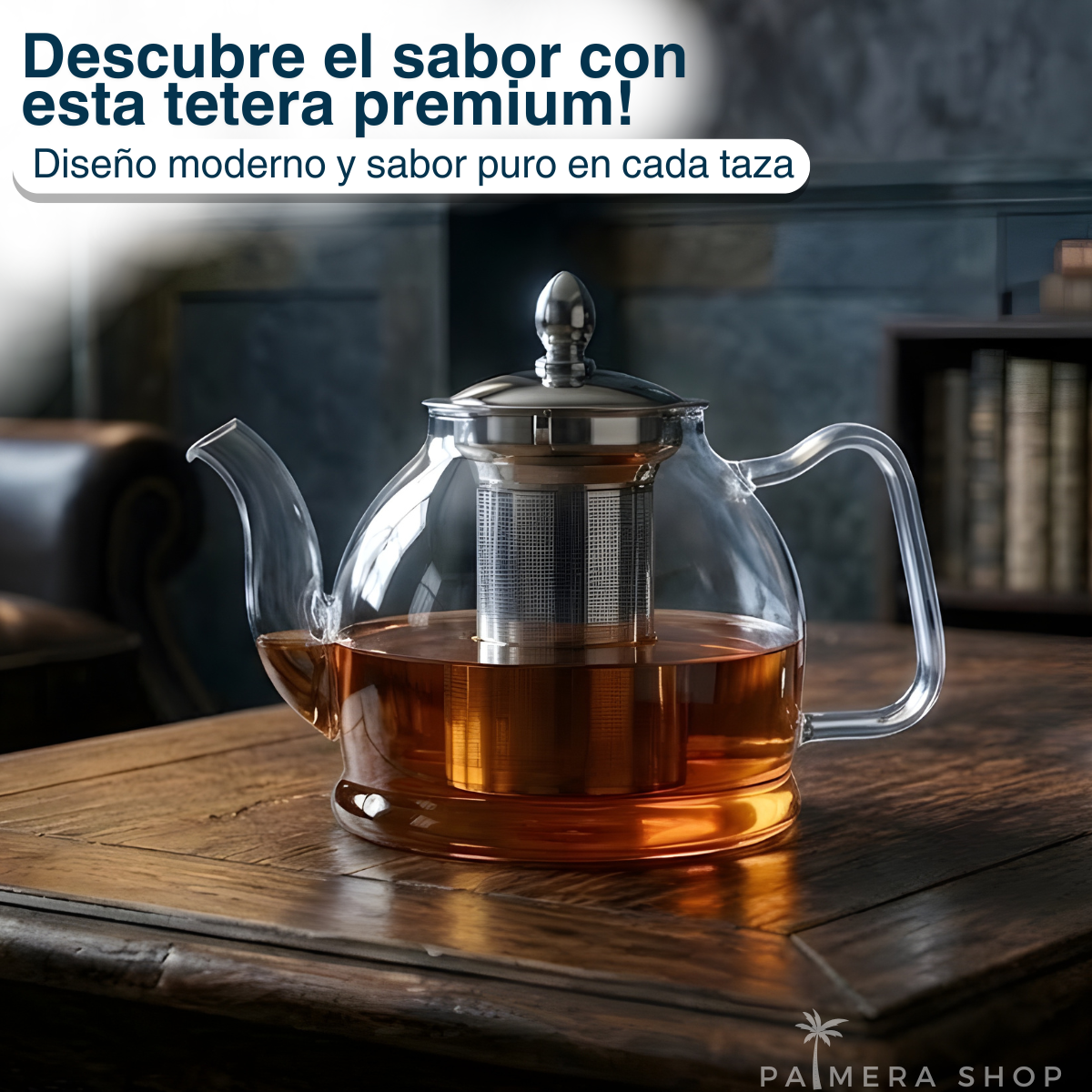 Infusor De Te Acero Inoxidable Con Tetera Vidrio Hervidora