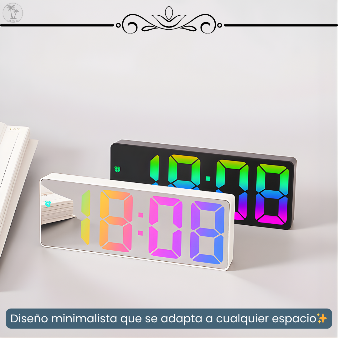 Reloj Despertador Digital De Mesa Despertadores Con Alarma Multicolor