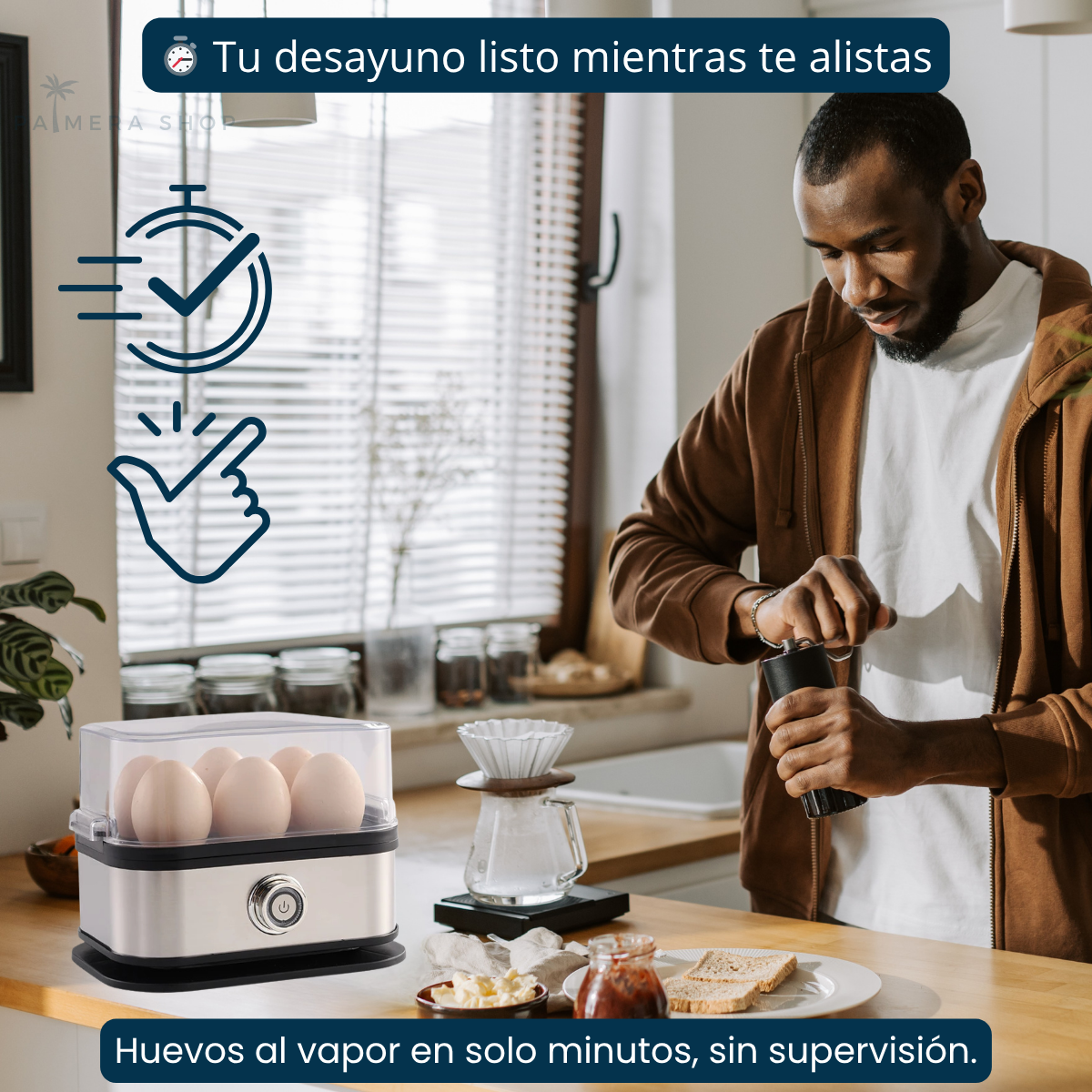 Hervidor De Huevos Electrico Vaporera Para Cocinar Alimentos
