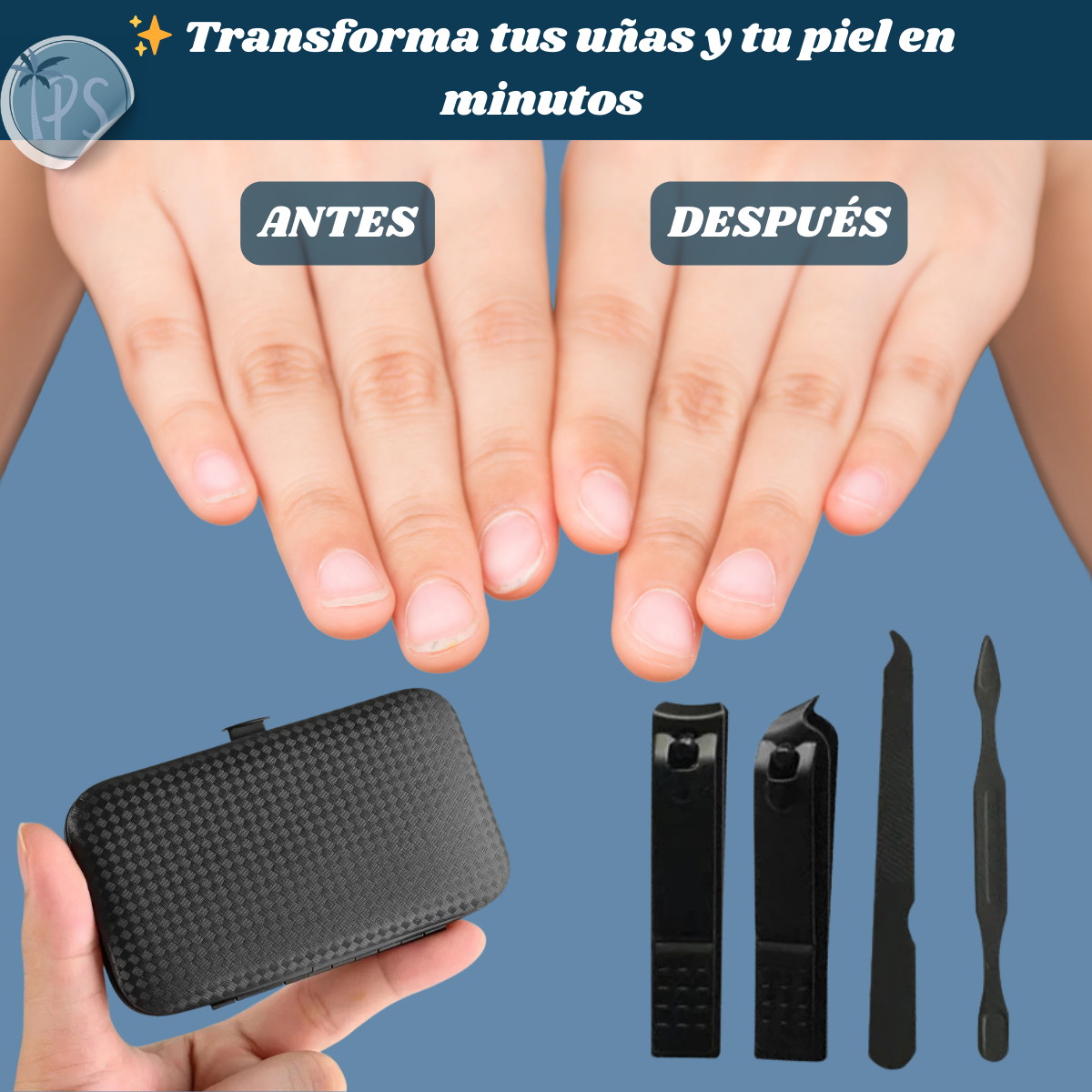 Kit Para Arreglo De Uñas Instrumentos Podologia Pedicure Kit Manicure Pedicure Negro