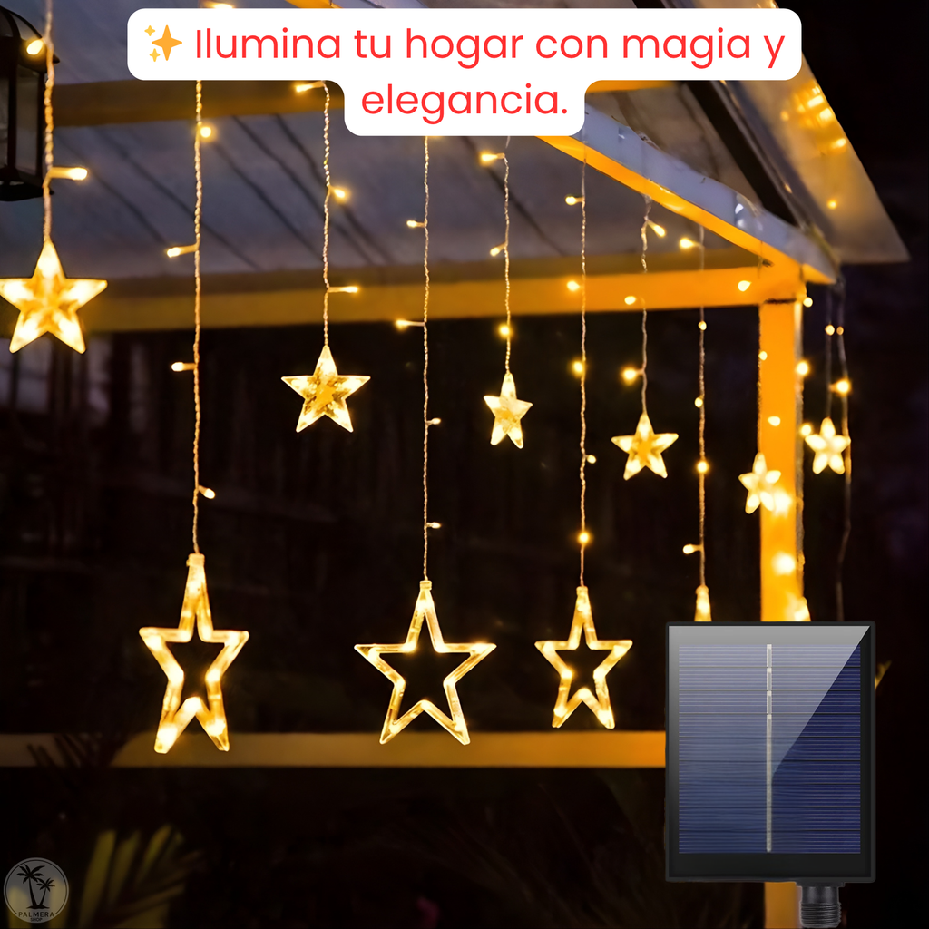 Luces Navidenas Solares Led Para Exteriores Lluvia Cortina