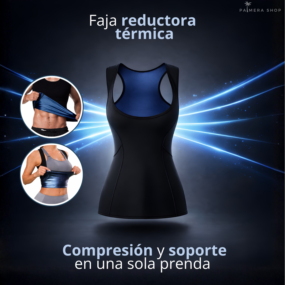 Fajas Termicas Reductoras Cinturilla Moldeadora Avispa Negro Para Mujer 2xl/3xl