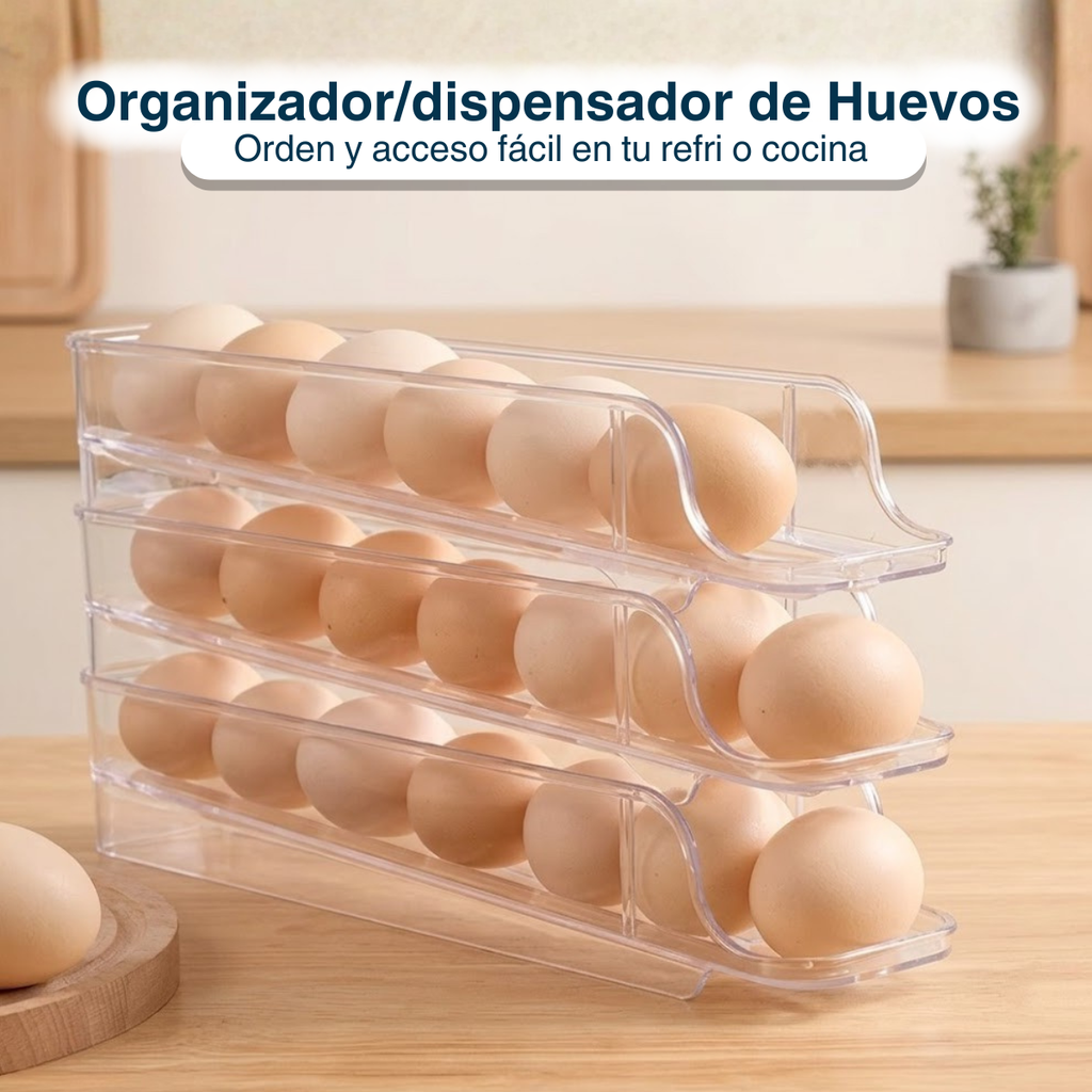 Huevera Organizador Cubeta Dispensador Porta Huevo Plastico