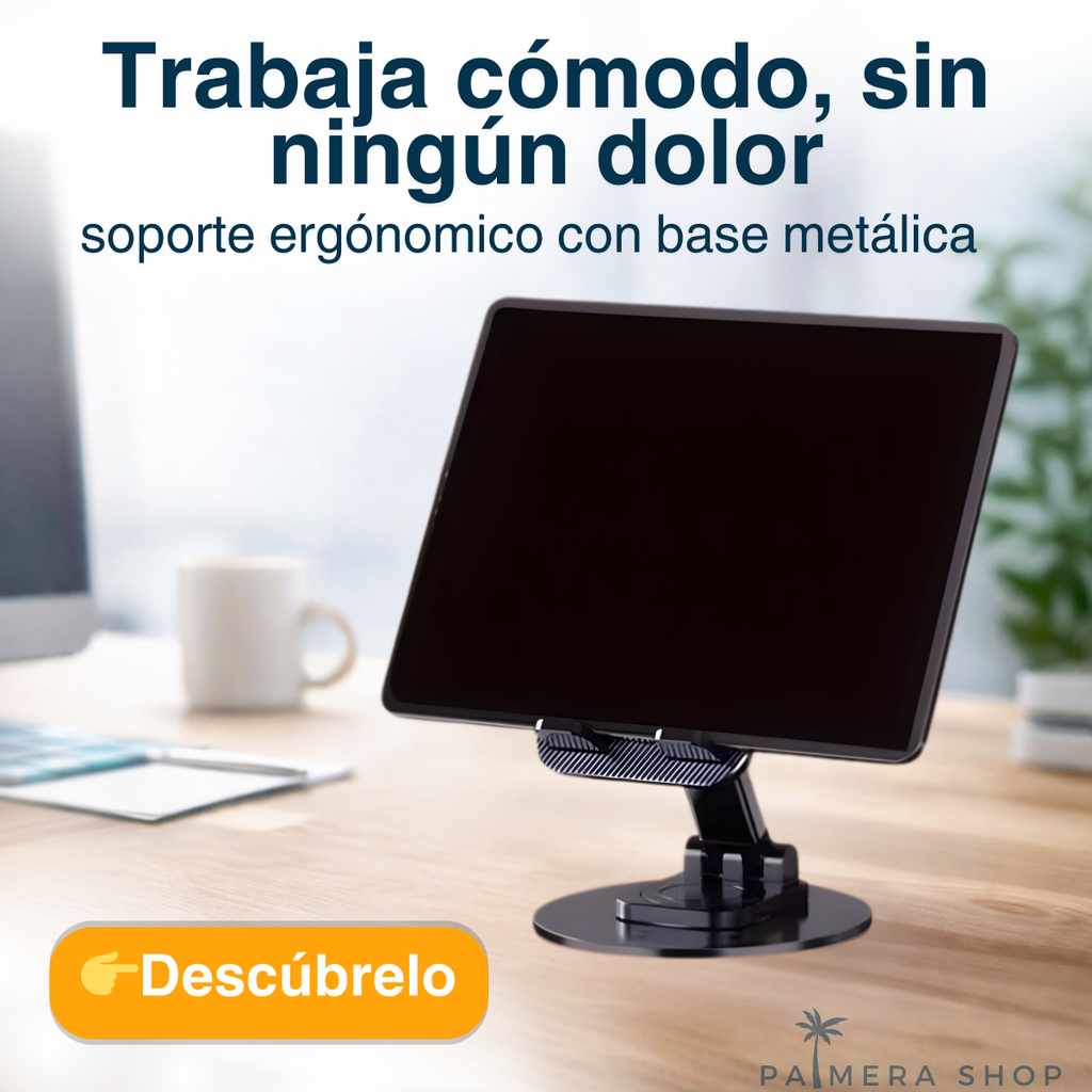 Soporte De Escritorio Para Celular Tablets Base Metalico