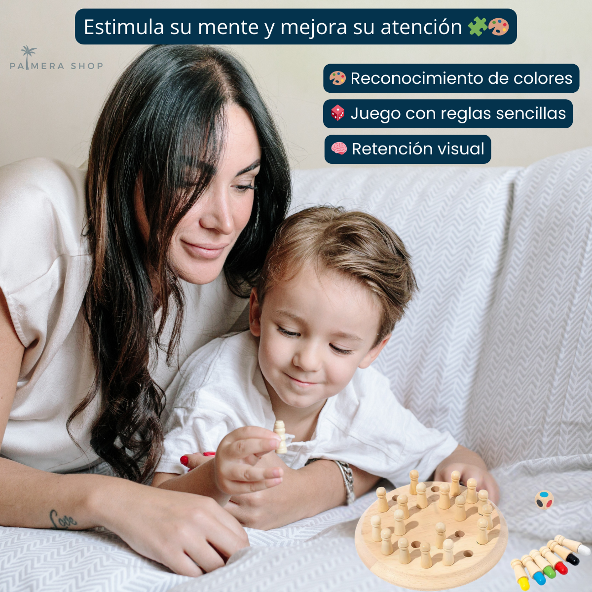 Juego Memoria De Madera Juegos De Mesa Didacticos Montessori