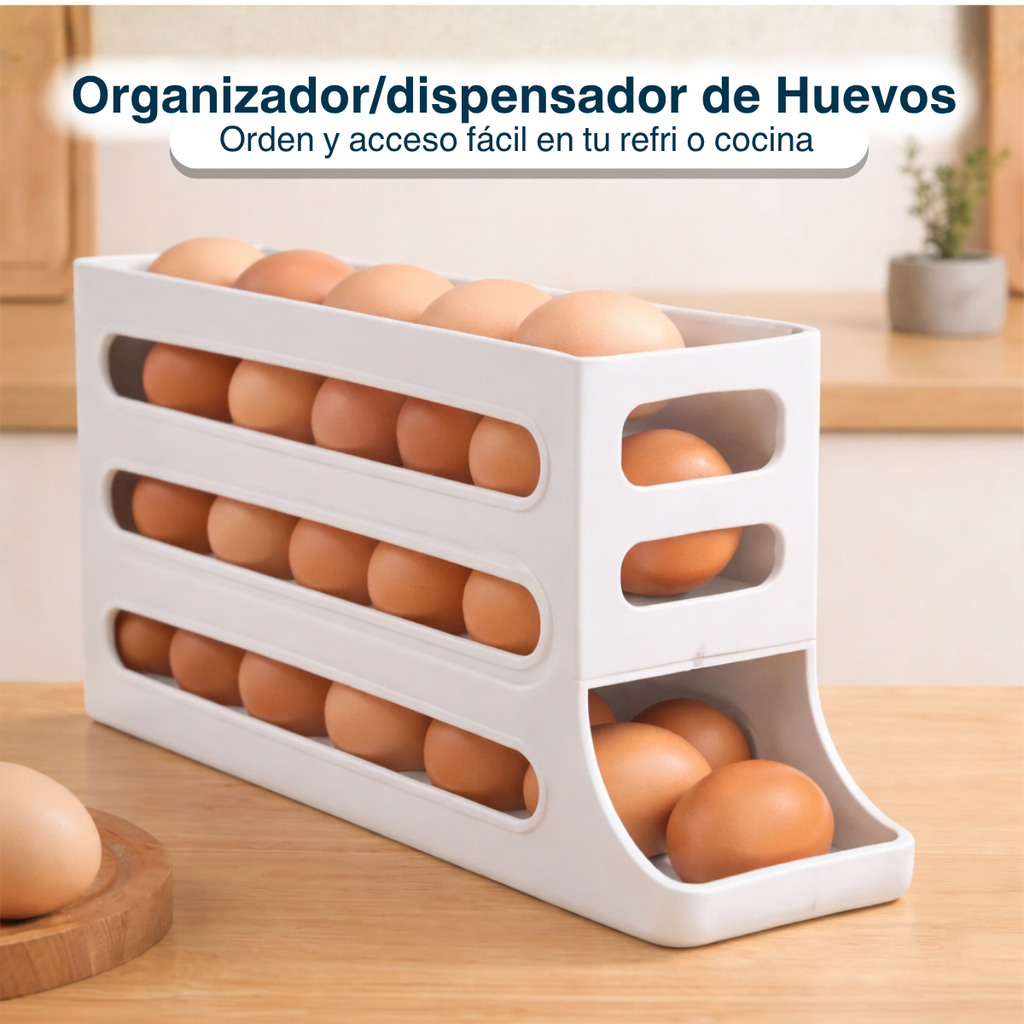 Huevera Organizador Cubeta Dispensador Porta Huevo Plastico