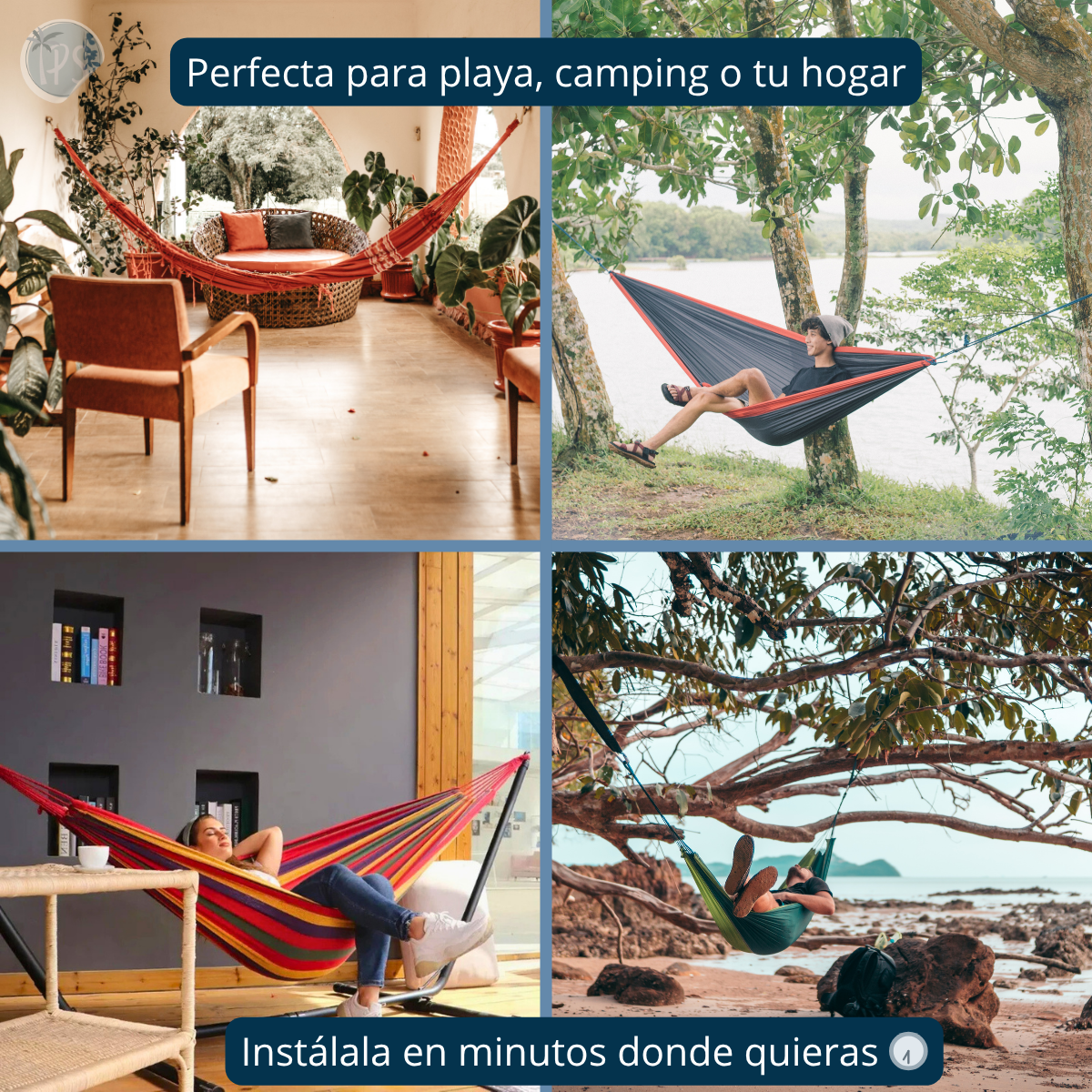 Hamacas Portatiles Colgantes Chinchorros Plegables Camping