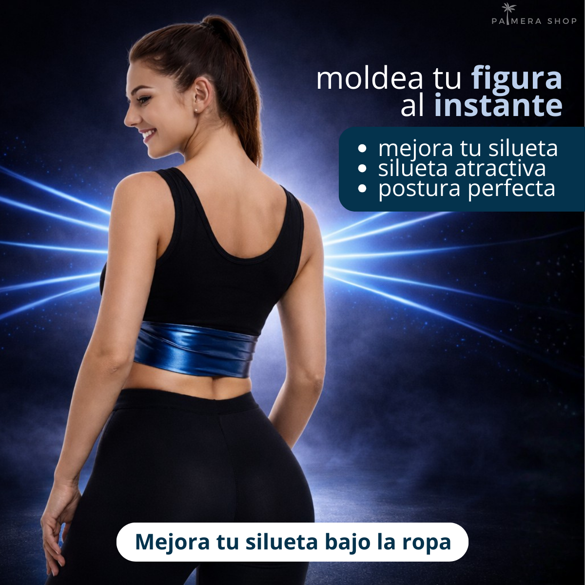 Fajas Termicas Reductoras Cinturilla Moldeadora Avispa Negro Para Mujer 2xl/3xl