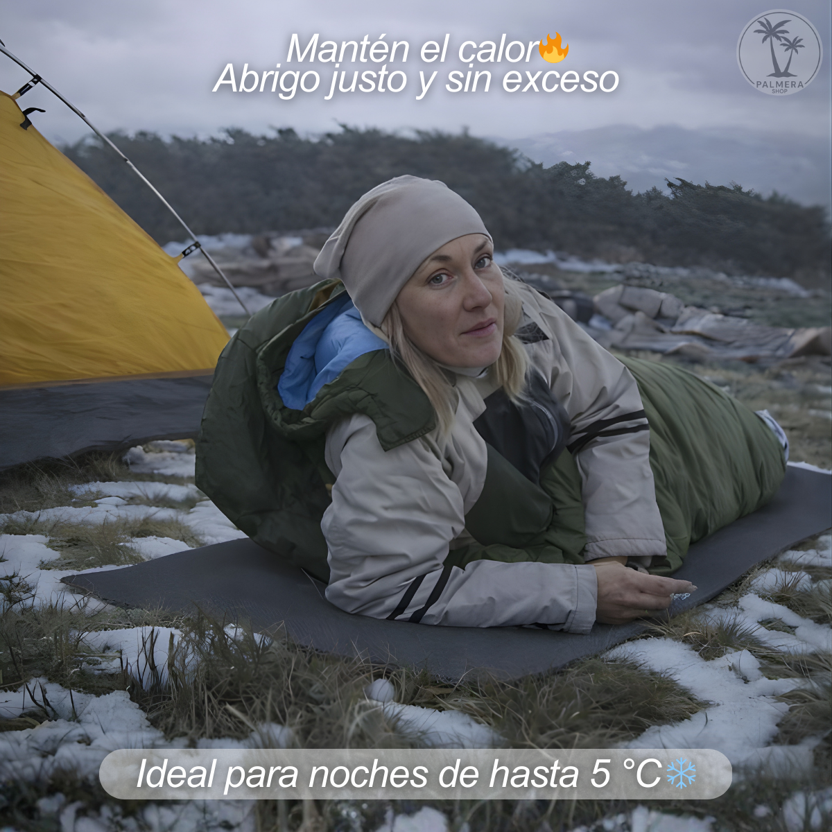 Sleeping Bag Para Camping Cama Colchon Saco De Dormir Bolsa Azul Derecho