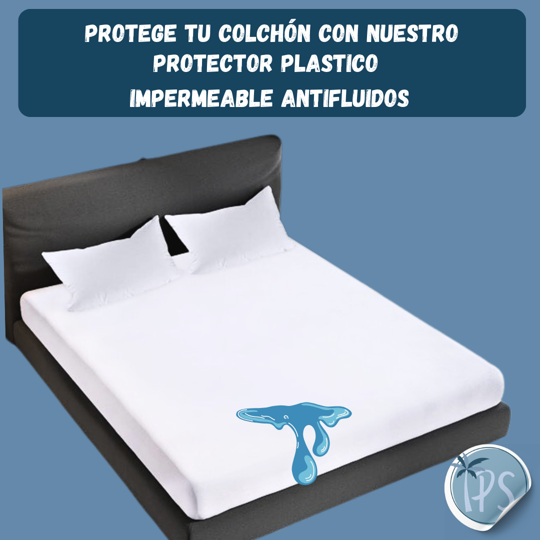 Forros Protector Cubre Colchon Antifluidos King De Cierre Blanco Impermeable King 200x200 cm