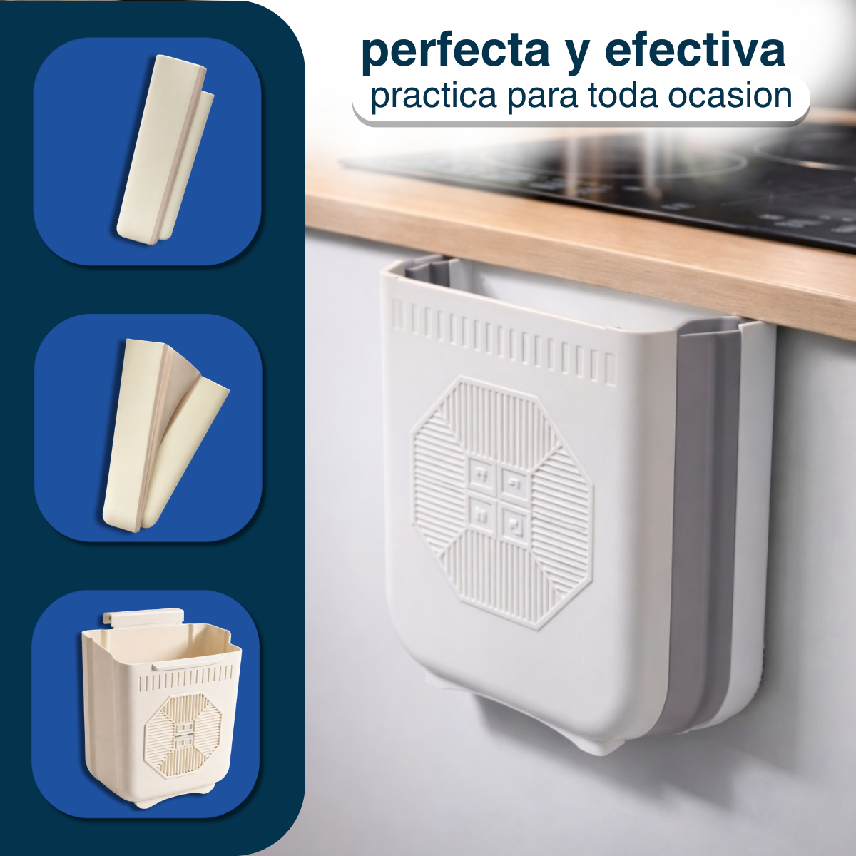 Caneca Basurero Bote Cocina Plegable Papelera Multiusos