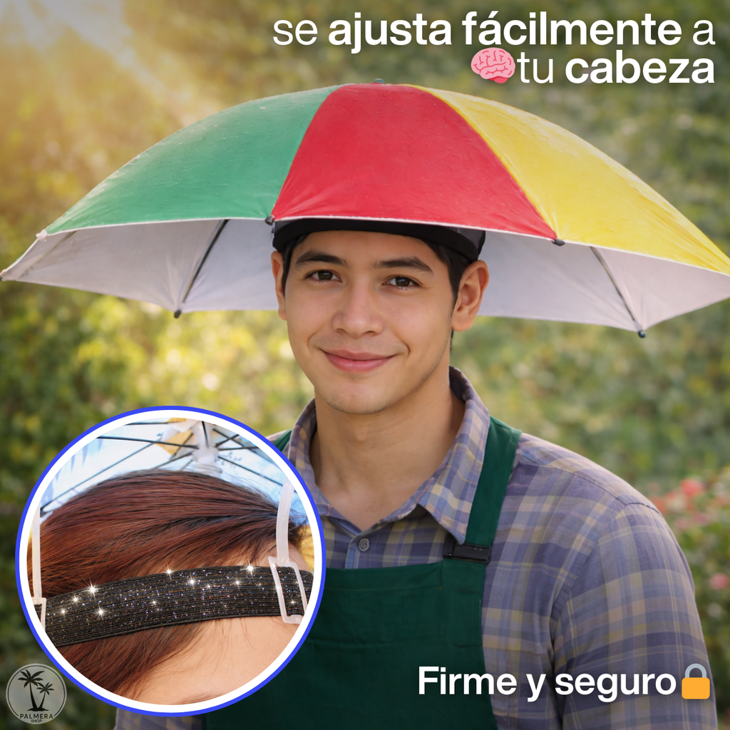 Sombrillas Para Cabeza La Cara El Sol Mini Paraguas Plegable Multicolor Sombrero