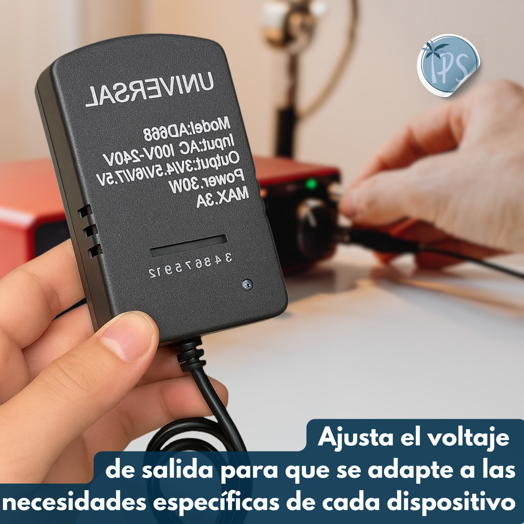 Adaptador De Corriente Universal 12v - 3v Toma Regulada 3v-12v