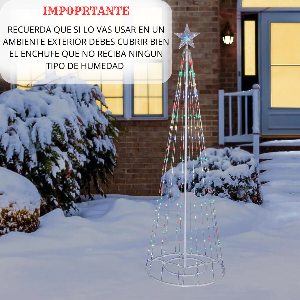 Arbol De Navidad Led Con Luces Integradas Plegable Estrella