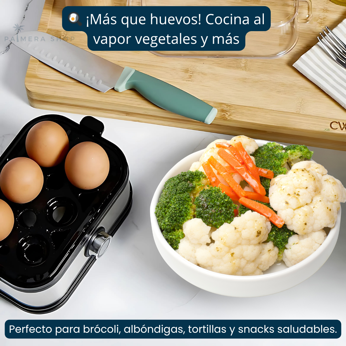 Hervidor De Huevos Electrico Vaporera Para Cocinar Alimentos