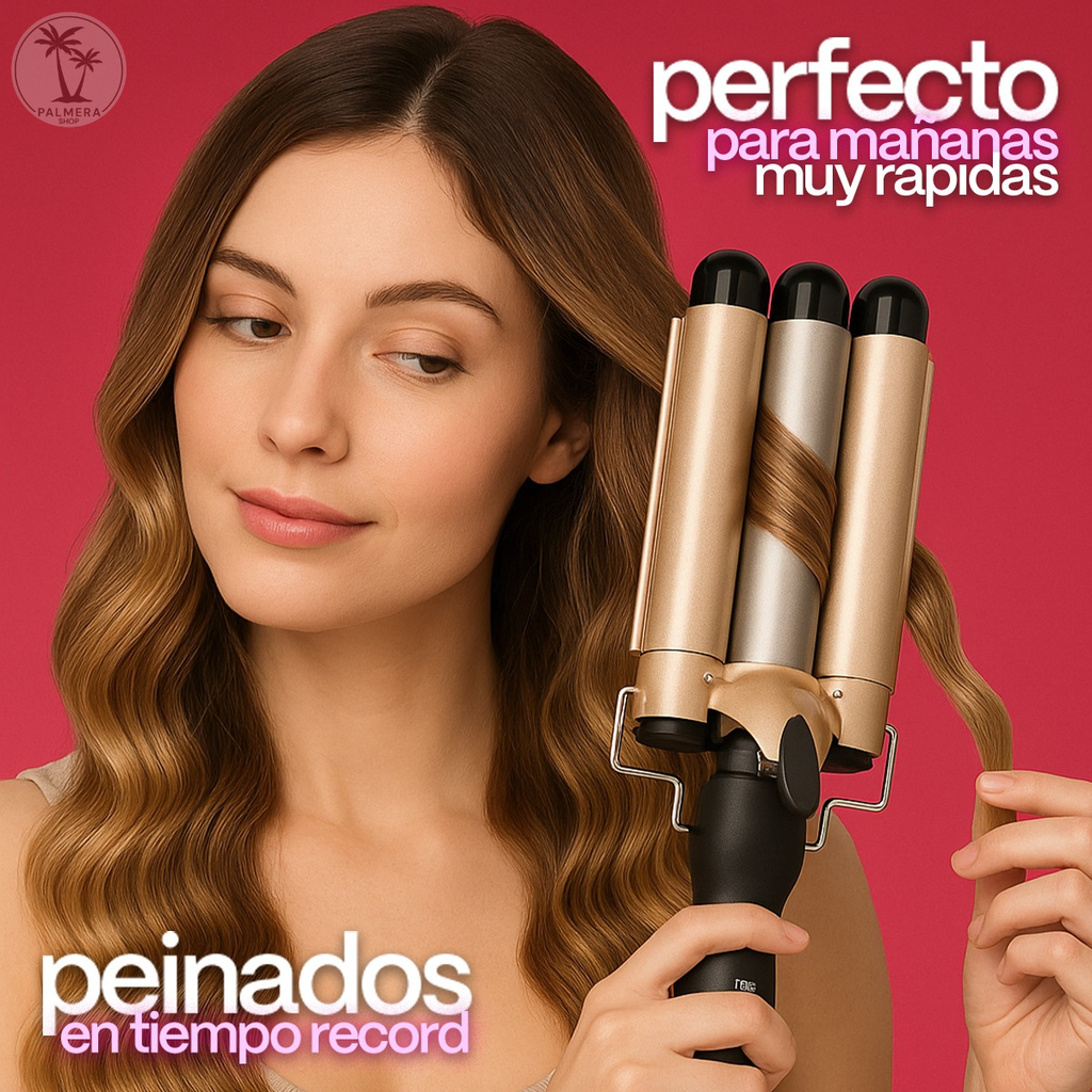Pinza Rizadora De Cabello Waflera Rizador Sirena Ondulador