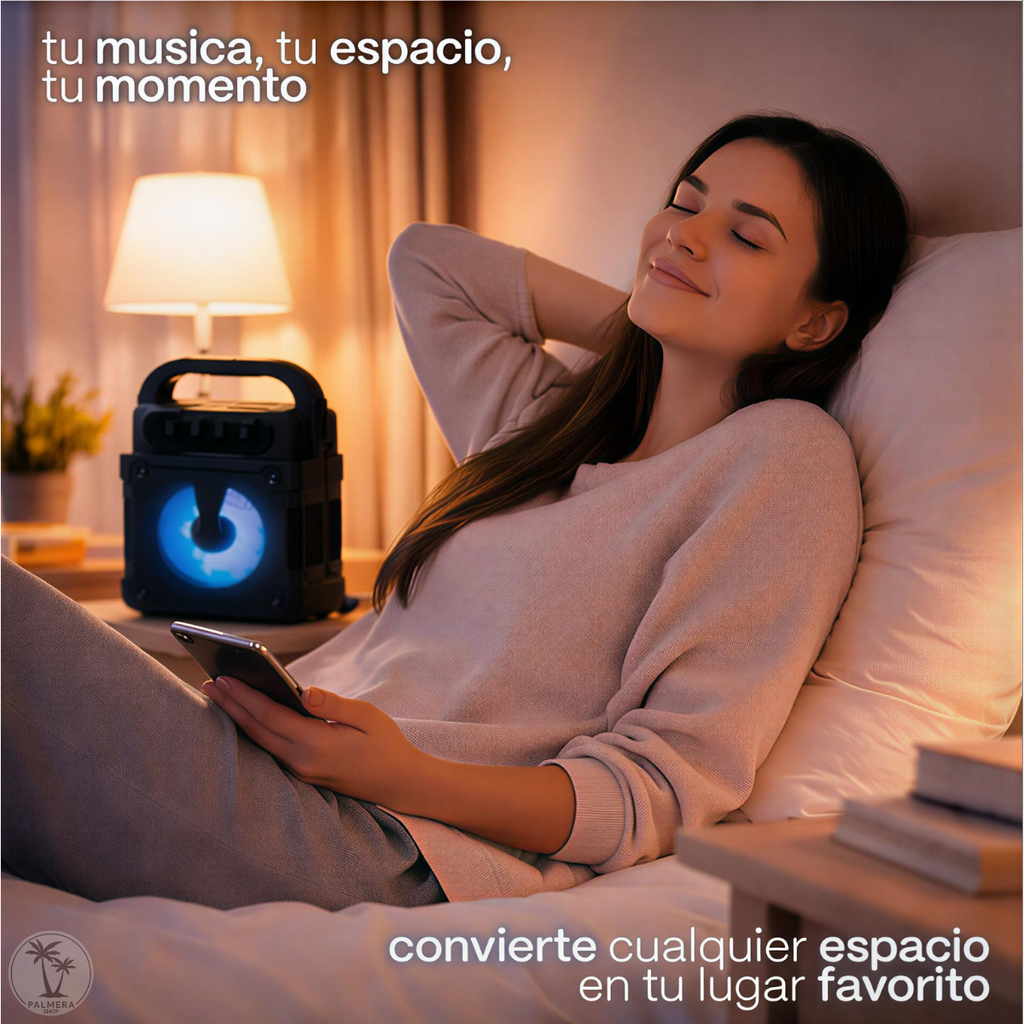 Cabinas De Sonido Parlante Fm Bluetooth Parlante Portatil 3' Negro 5
