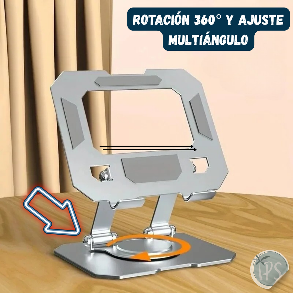 Soporte De Escritorio Para Tablets Celular Base Metalico Gris