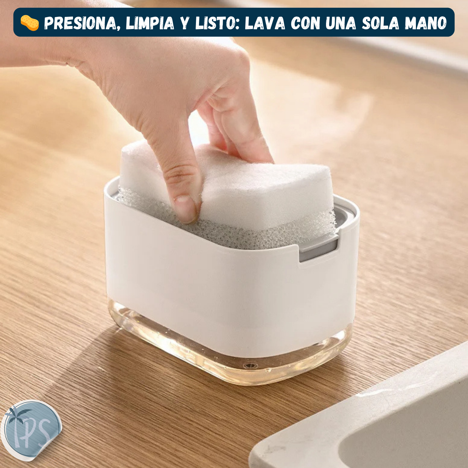 Dispensador Jabón Líquido WinCheers 369ml Con Esponja Manual Antideslizante