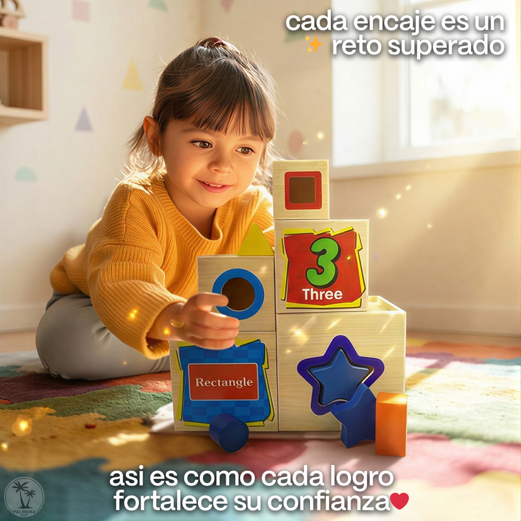 Juegos Didacticos Montessori Juguetes Para Encajar Cubo Aros