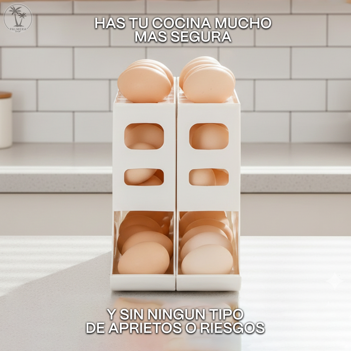 Huevera Organizador Cubeta Dispensador Porta Huevo Plastico
