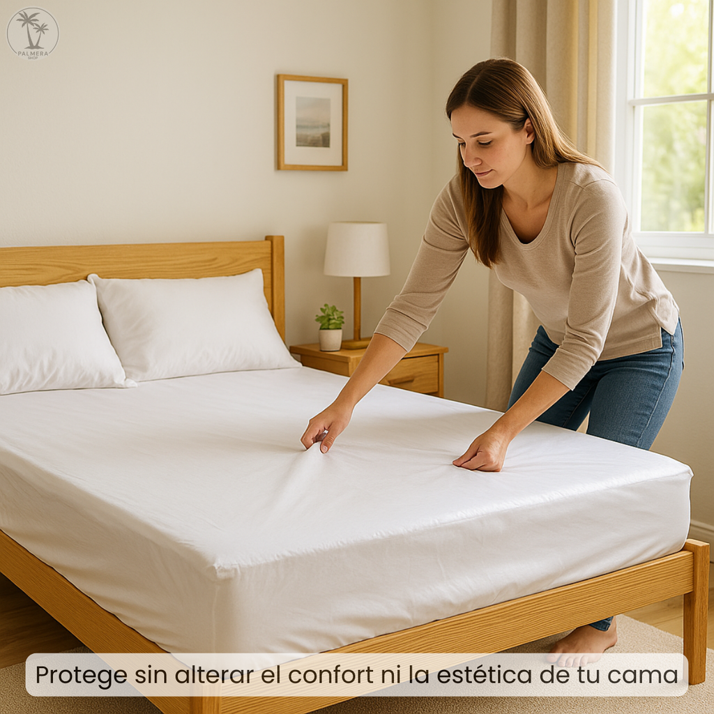Forro Colchon Protector De Colchón Impermeable Semidoble + F Blanco Impermeable Semidoble 190x120 cm