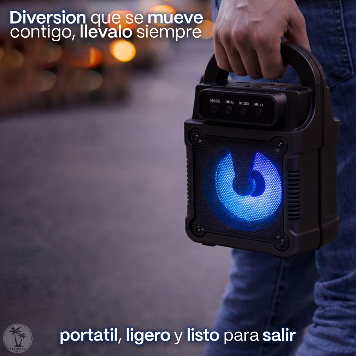Cabinas De Sonido Parlante Fm Bluetooth Parlante Portatil 3' Negro 5